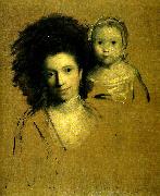 Sir Joshua Reynolds mrs john  spencer and her daughter USA oil painting artist